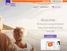 Tablet Screenshot of lifecarefunding.com